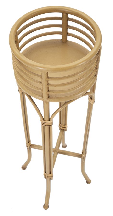 Runder Rattan Vasenhalter Mit Stand Panama Akzent