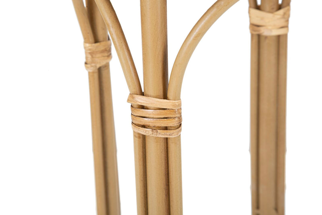 Runder Rattan Vasenhalter Mit Stand Panama Akzent