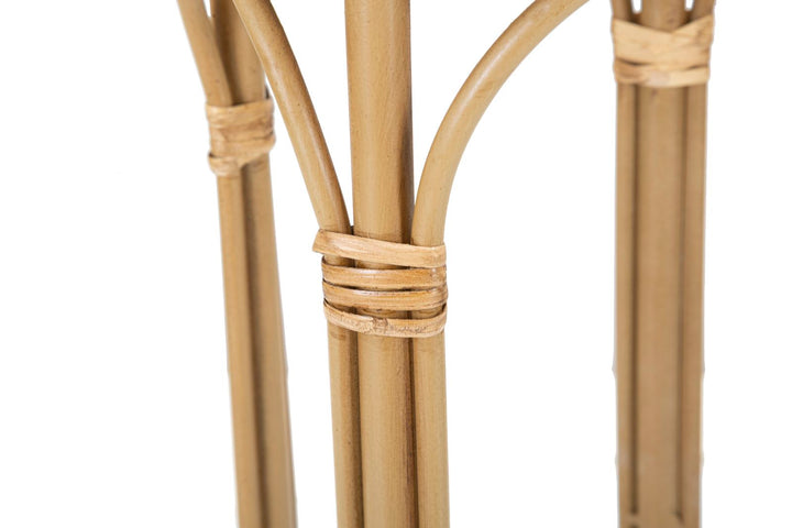 Runder Rattan Vasenhalter Mit Stand Panama Akzent