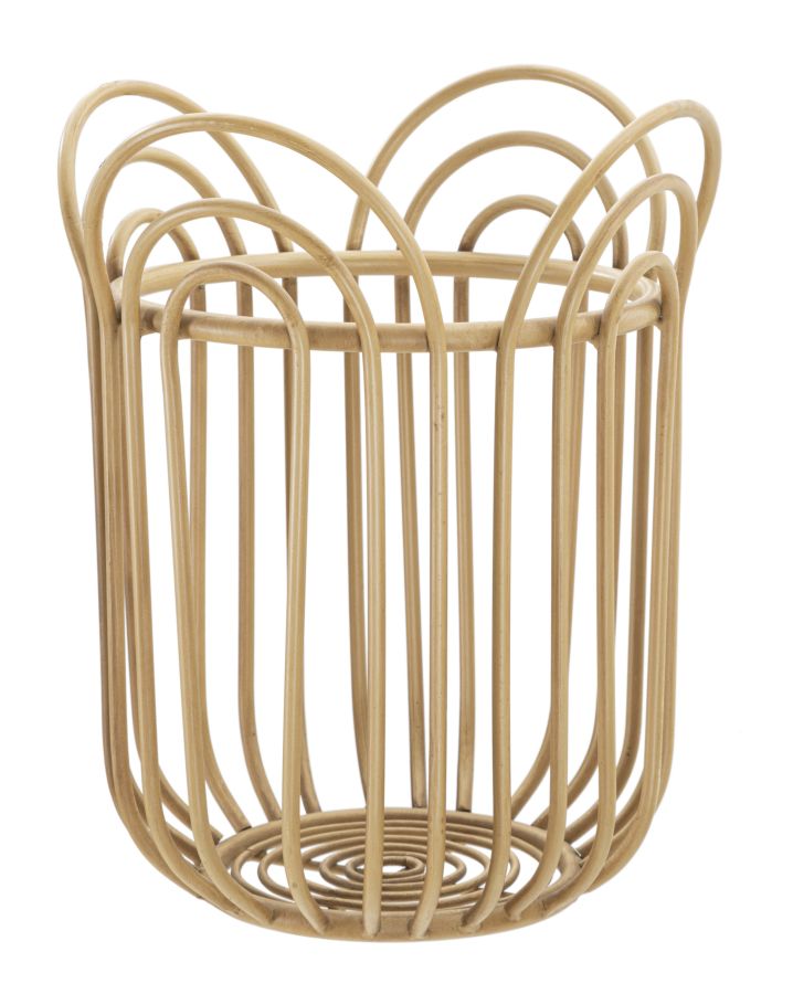 Runder Rattan Vasenhalter Panama Deko Korb