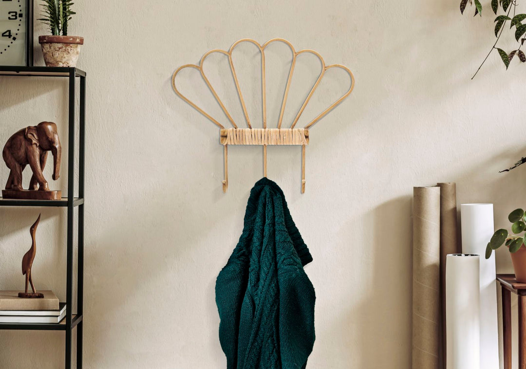 Wandhakenleiste Mit 3 Haken Panama Rattan Organizer