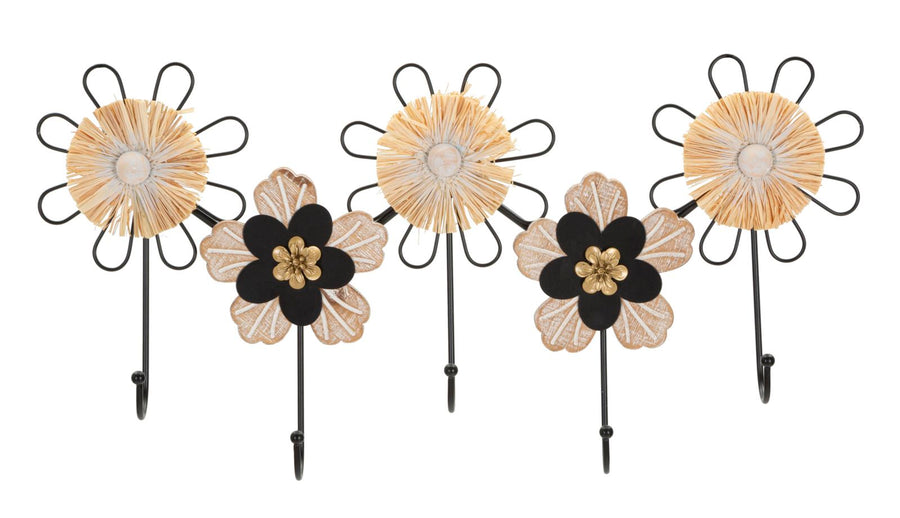 Florale Wandleuchten aus Metall und Holz