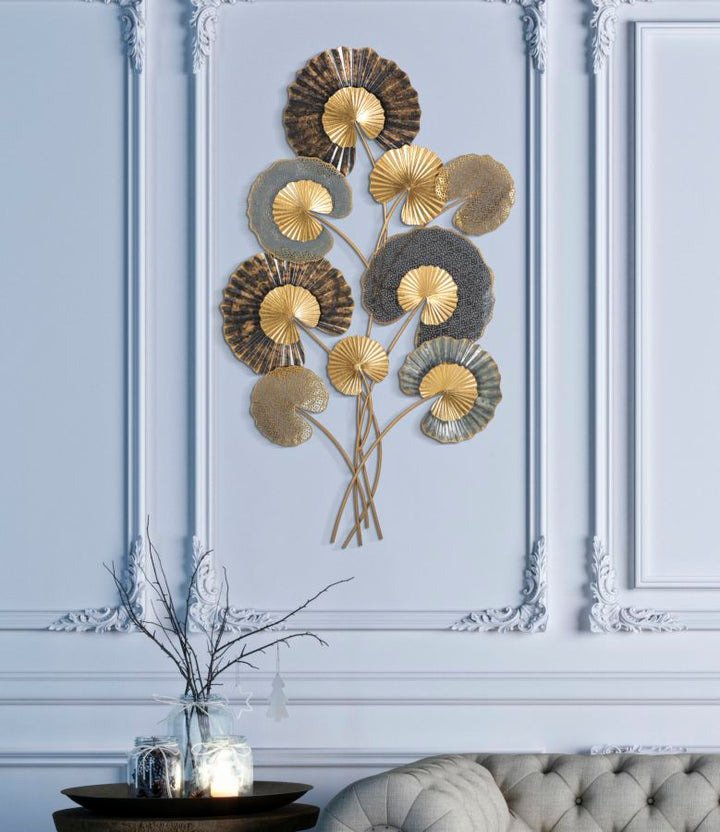 Metall Lily Leaf Bouquet Wanddekoration