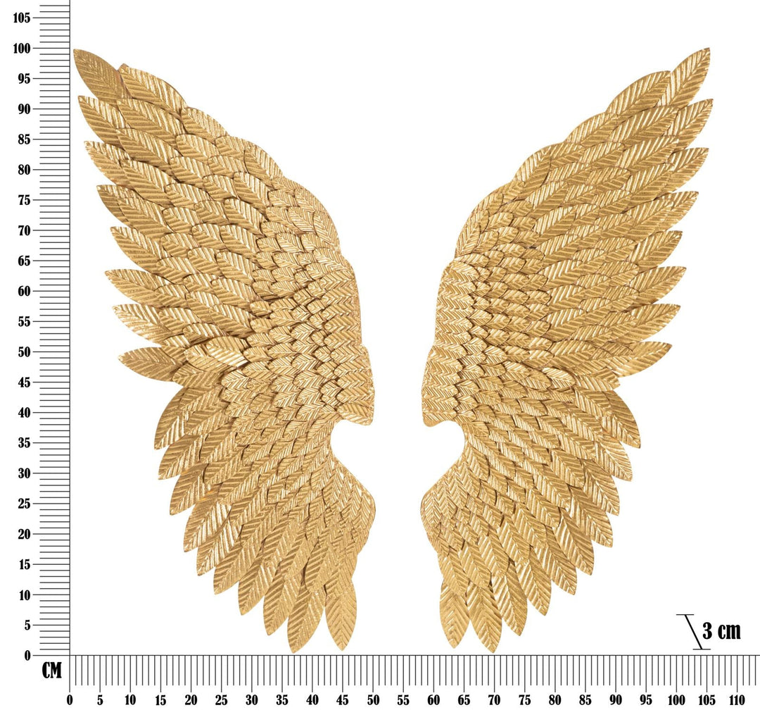 Gold Farbe Metall Engelsflügel Wanddekoration