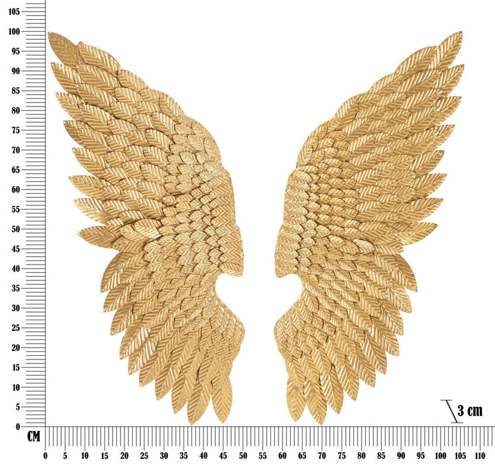 Gold Farbe Metall Engelsflügel Wanddekoration