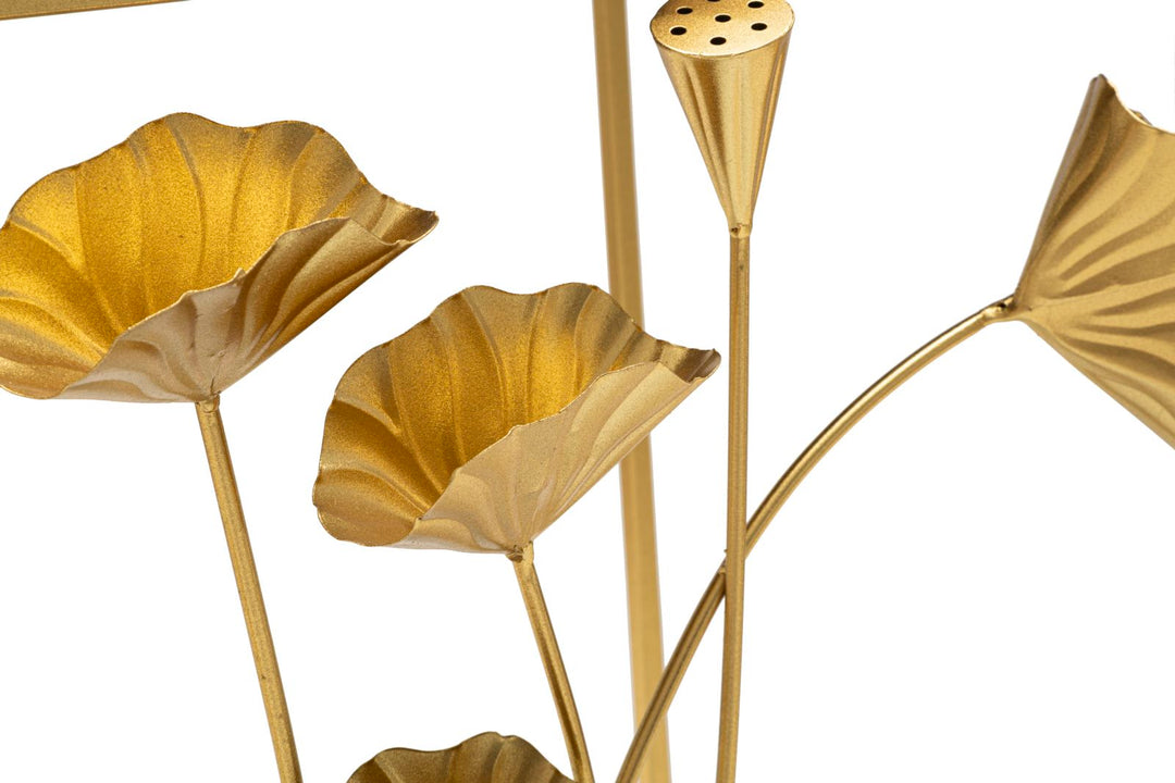 Gold Metall Konsolentisch Blumendesign Flow Akzenttisch