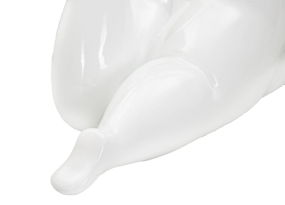 Weiße liegende gekippte weibliche Statue (Moderne Dekoration)