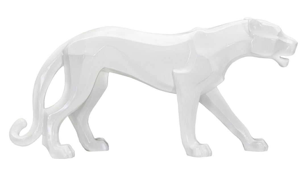 Weißer Panther Statue (Moderne Dekoration)