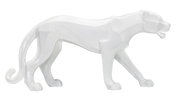 Weißer Panther Statue (Moderne Dekoration)