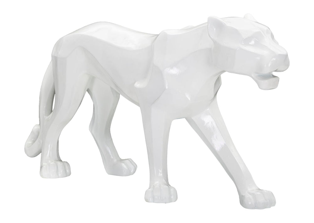 Weißer Panther Statue (Moderne Dekoration)