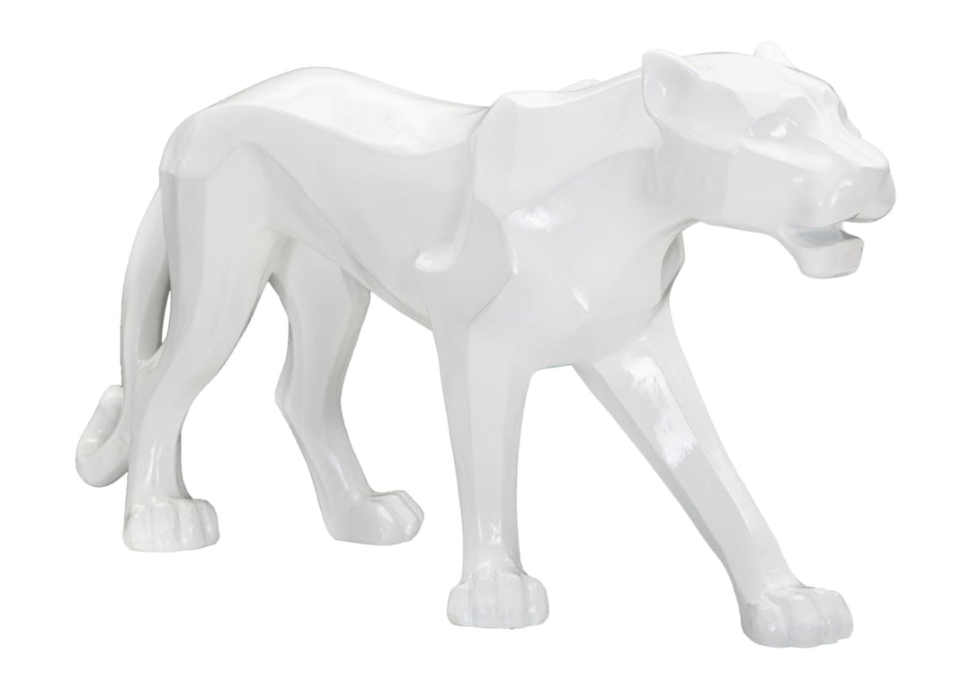 Weißer Panther Statue (Moderne Dekoration)