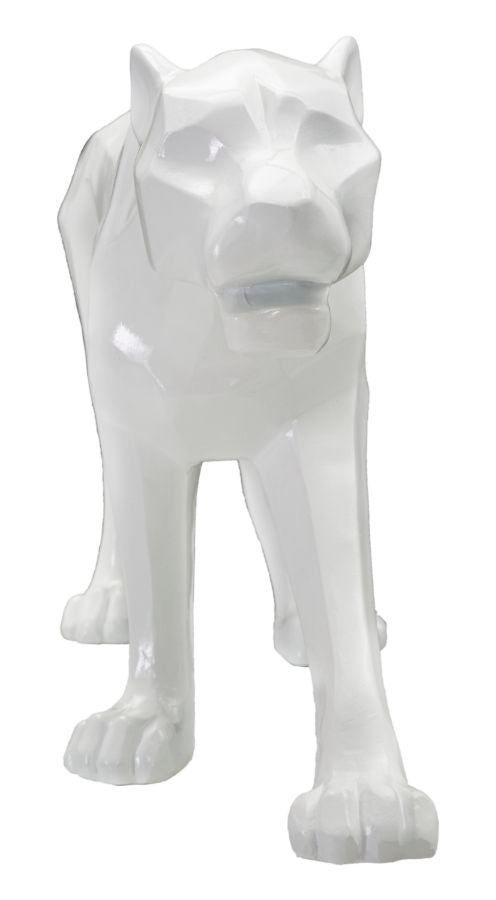 Weißer Panther Statue (Moderne Dekoration)