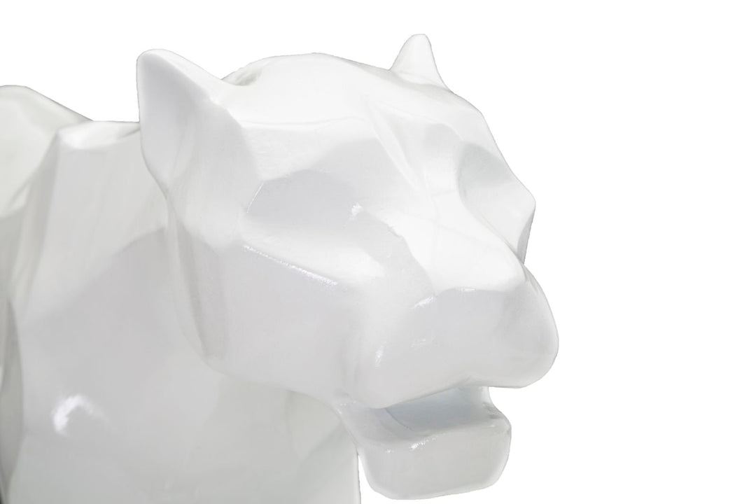 Weißer Panther Statue (Moderne Dekoration)