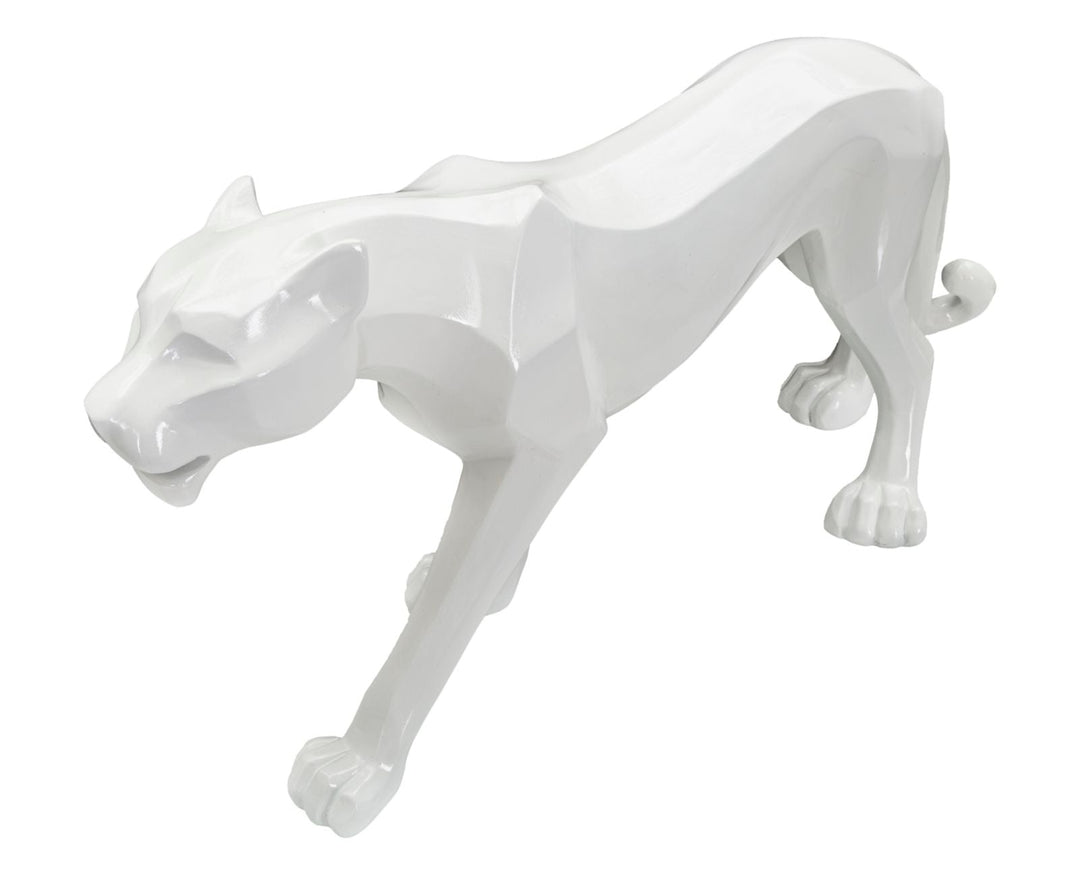 Weißer Panther Statue (Moderne Dekoration)