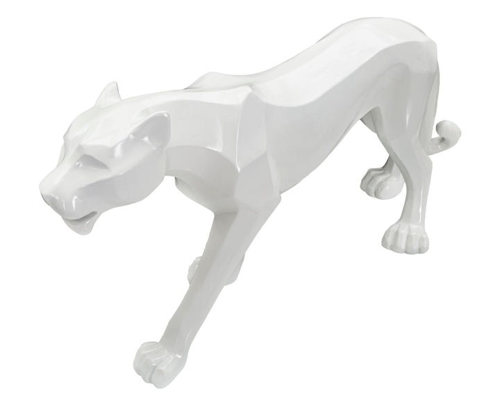 Weißer Panther Statue (Moderne Dekoration)