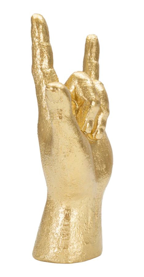 Gold Rock and Roll Hand Statue (Moderne Dekoration)