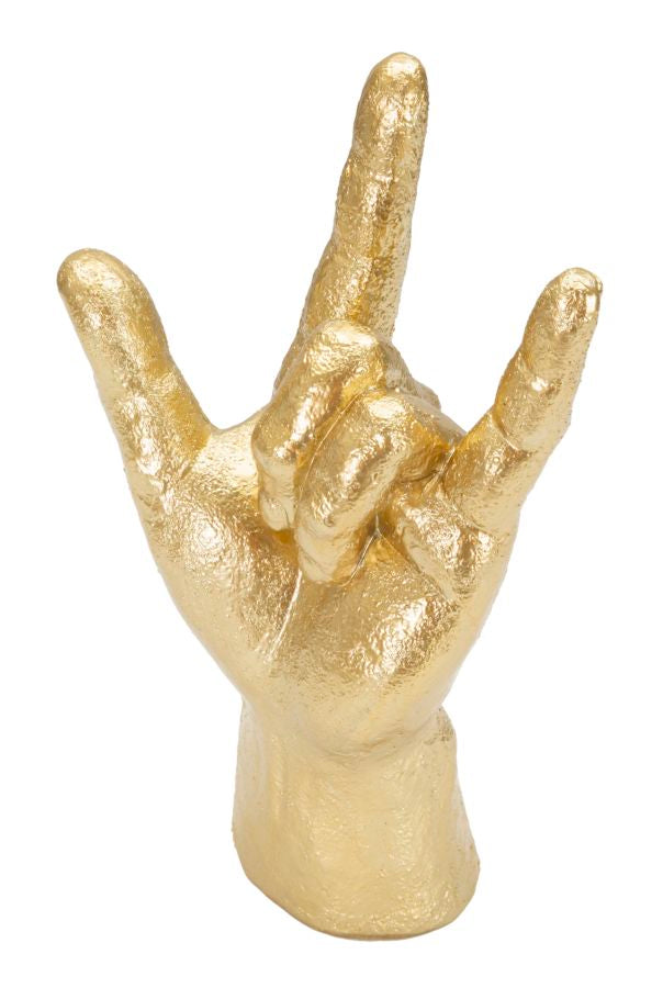 Gold Rock and Roll Hand Statue (Moderne Dekoration)