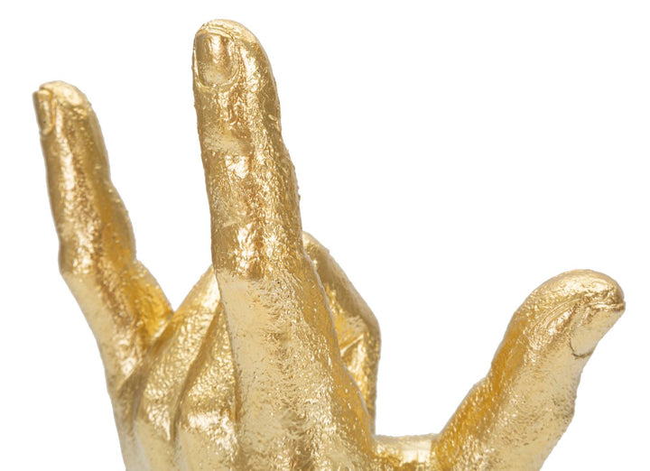 Gold Rock and Roll Hand Statue (Moderne Dekoration)
