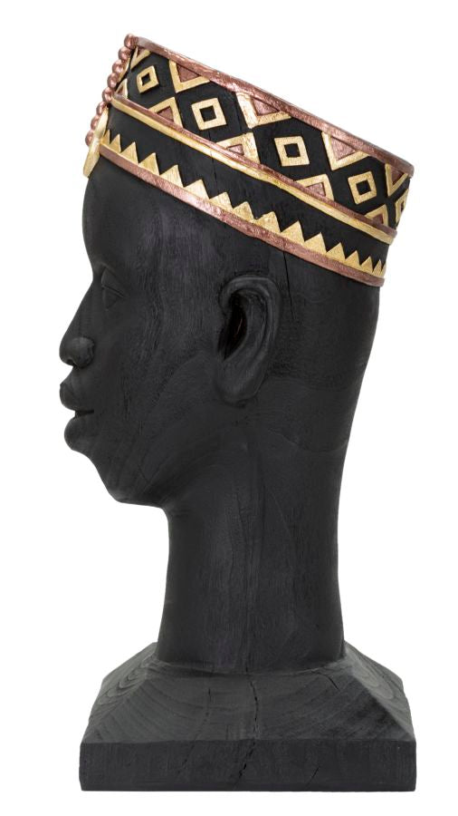 Afrikanische Männliche Büste Statue (Moderne Dekoration)