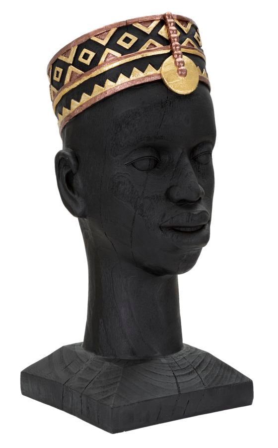 Afrikanische Männliche Büste Statue (Moderne Dekoration)