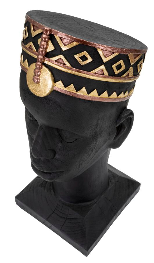 Afrikanische Männliche Büste Statue (Moderne Dekoration)