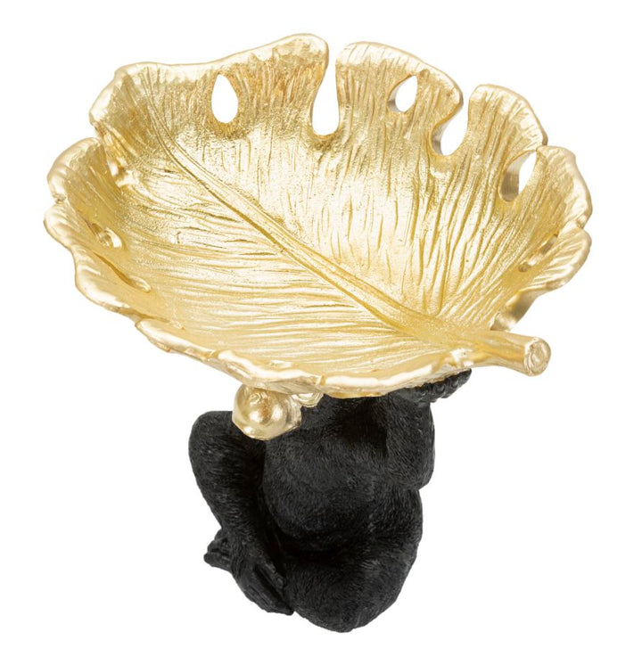 Schwarz & Gold Affe Statue (Moderne Dekoration - Lagerung)