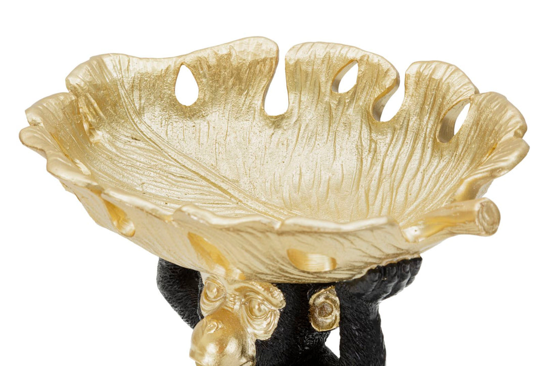 Schwarz & Gold Affe Statue (Moderne Dekoration - Lagerung)