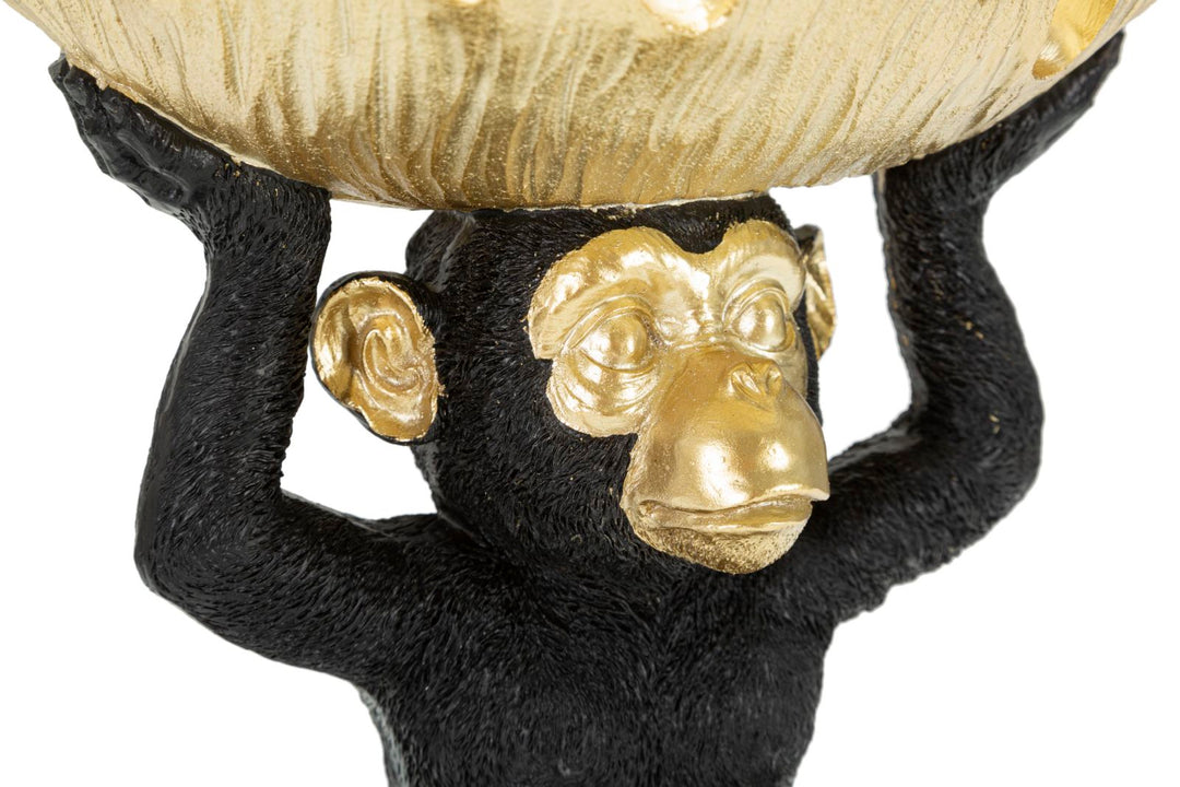 Schwarz & Gold Affe Statue (Moderne Dekoration - Lagerung)