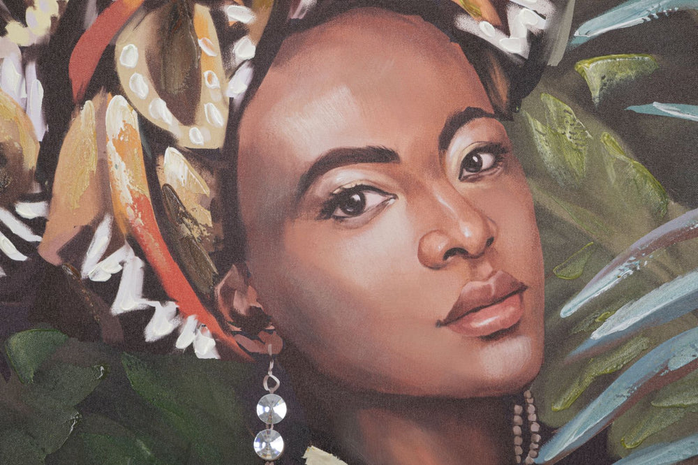 Afrikanische Frau im Wald Moderne Malerei
