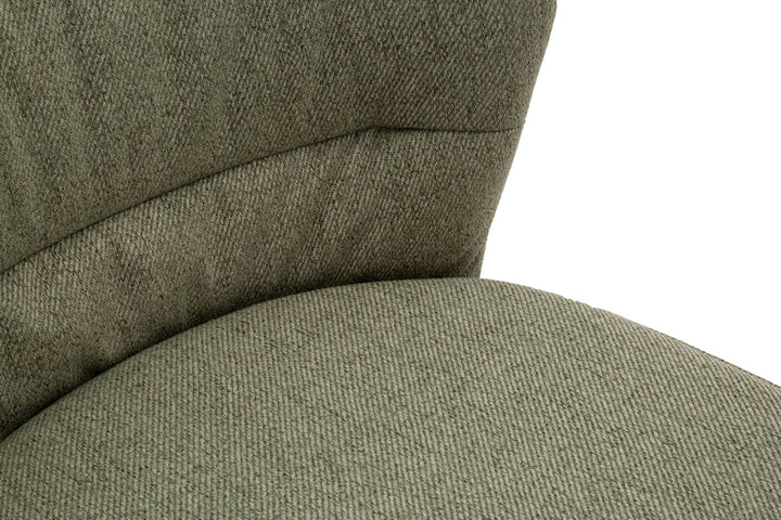 Militärgrüner Barhocker im 70er-Jahre-Stil mit schwarzen Metallbeinen, Paar