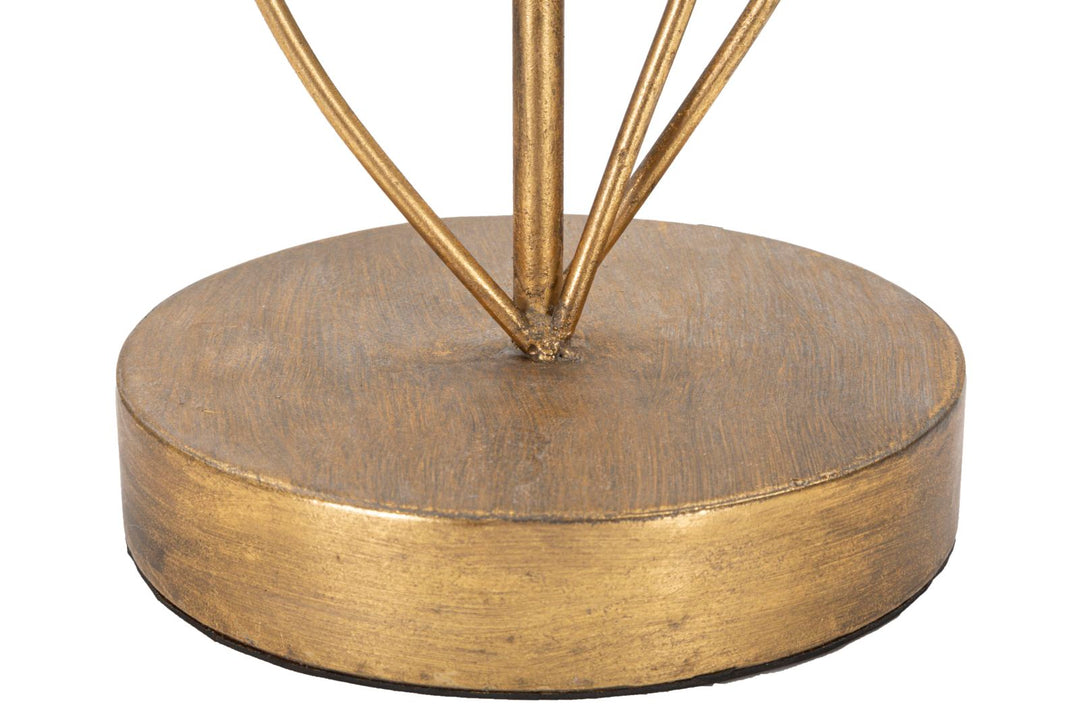 Tropische Blatt-Tischlampe aus Goldmetall