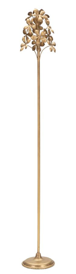 Florale Stehlampe aus Goldmetall