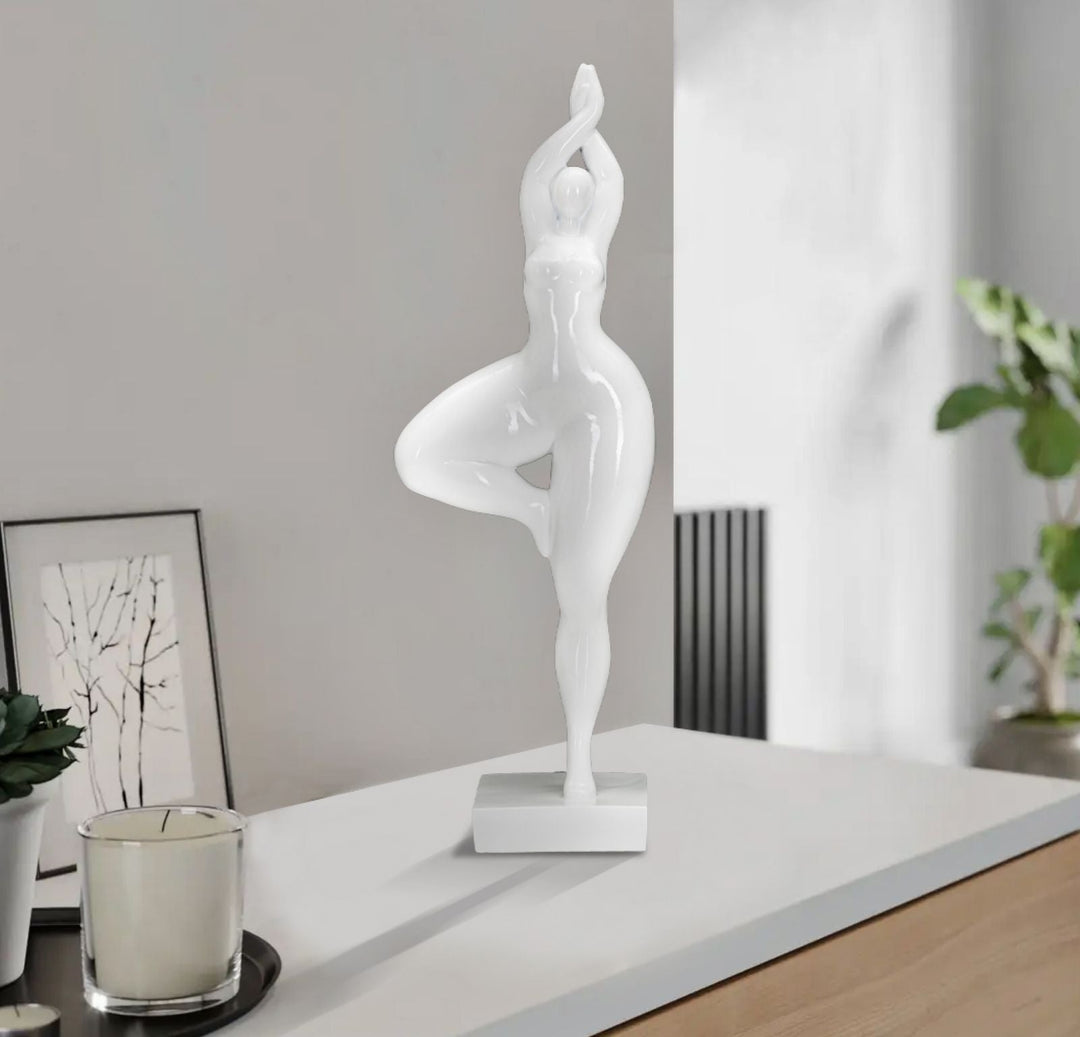 Weiße volle weibliche Statue (Moderne Dekoration)