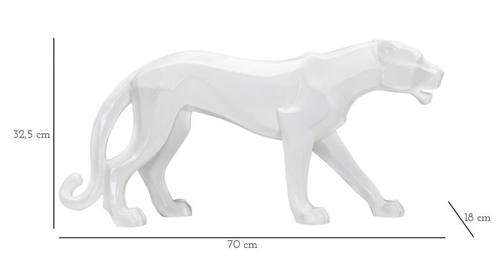 Weißer Panther Statue (Moderne Dekoration)