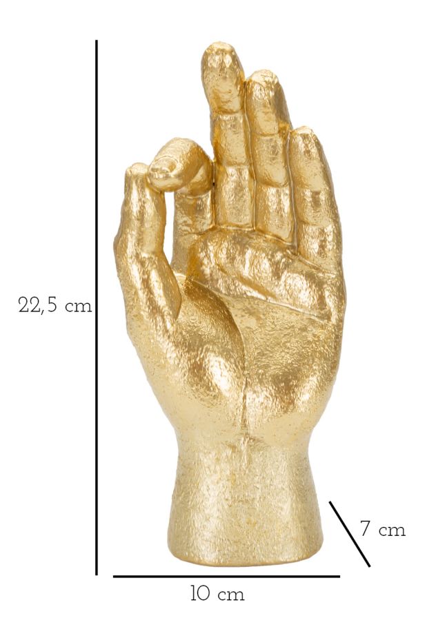 Gold OK Handdekoration (Moderne Skulptur)