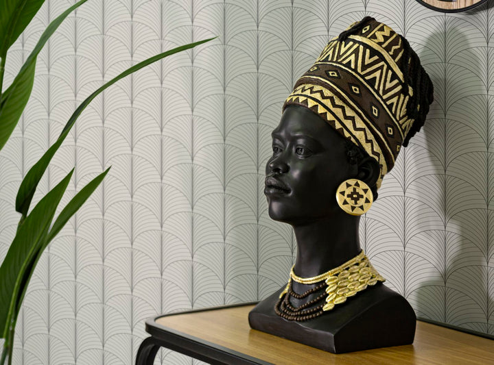 Afrikanische weibliche Büste (Moderne Dekoration)