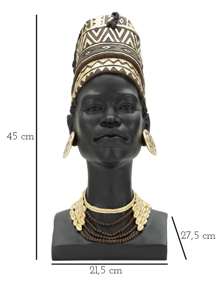 Afrikanische weibliche Büste (Moderne Dekoration)