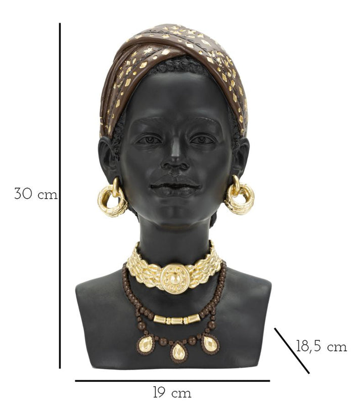 Afrikanische weibliche Büste (Moderne Dekoration)