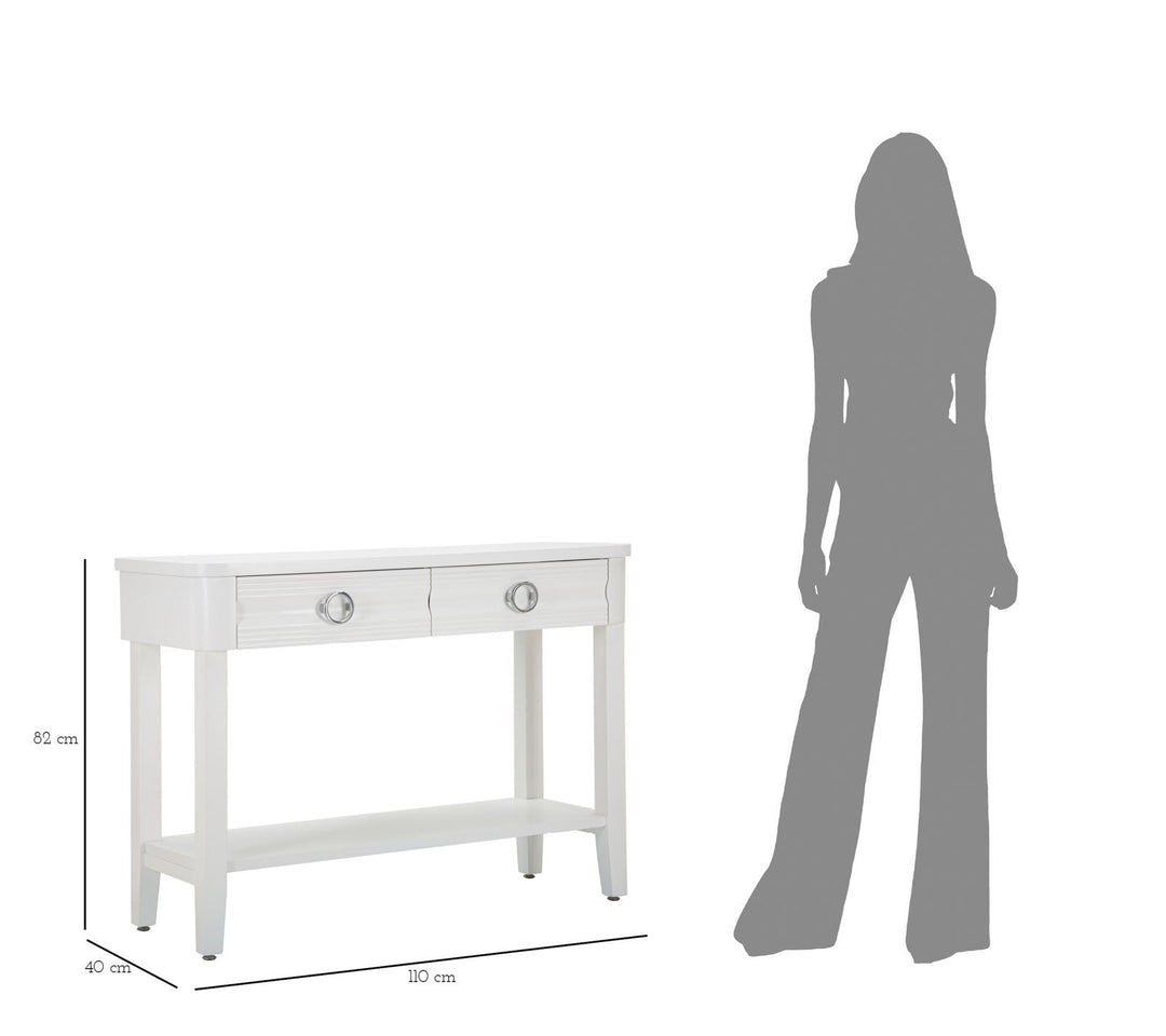 Weiss Holz Konsolentisch Mit Schubladen Shine Kollektion