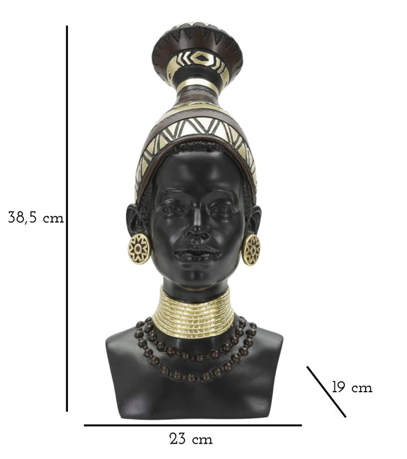 Afrikanische weibliche Büste (Moderne Dekoration)