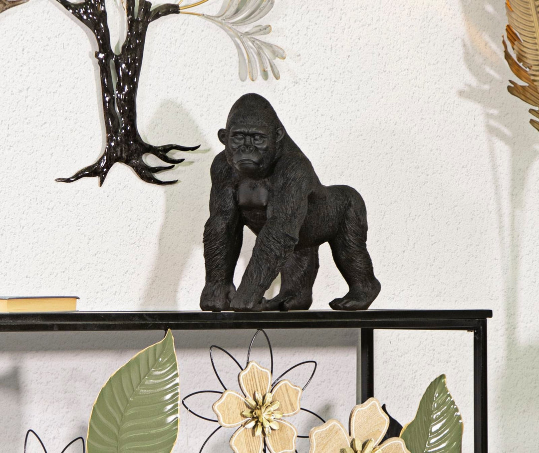 Schwarze Gorillastatue (Moderne Dekoration)