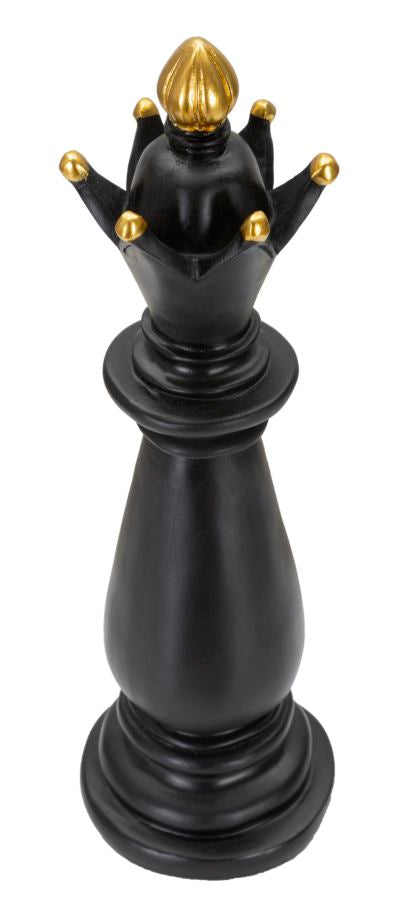 Schwarz & Gold Turm Schachfigur (Modern Sculpture)