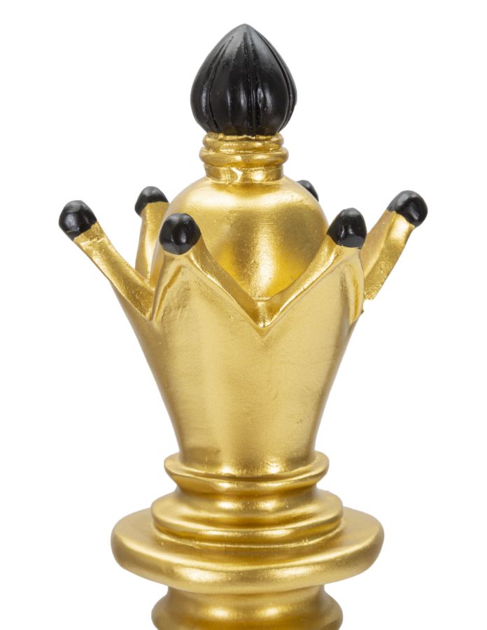 Gold & Schwarz Turm Schachfigur (Moderne Skulptur)