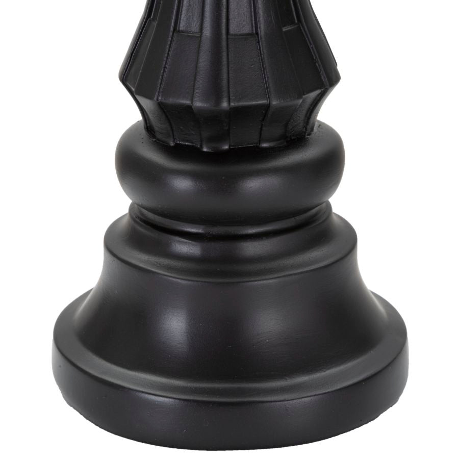 Schwarz & Gold König Schachfigur (Moderne Skulptur)