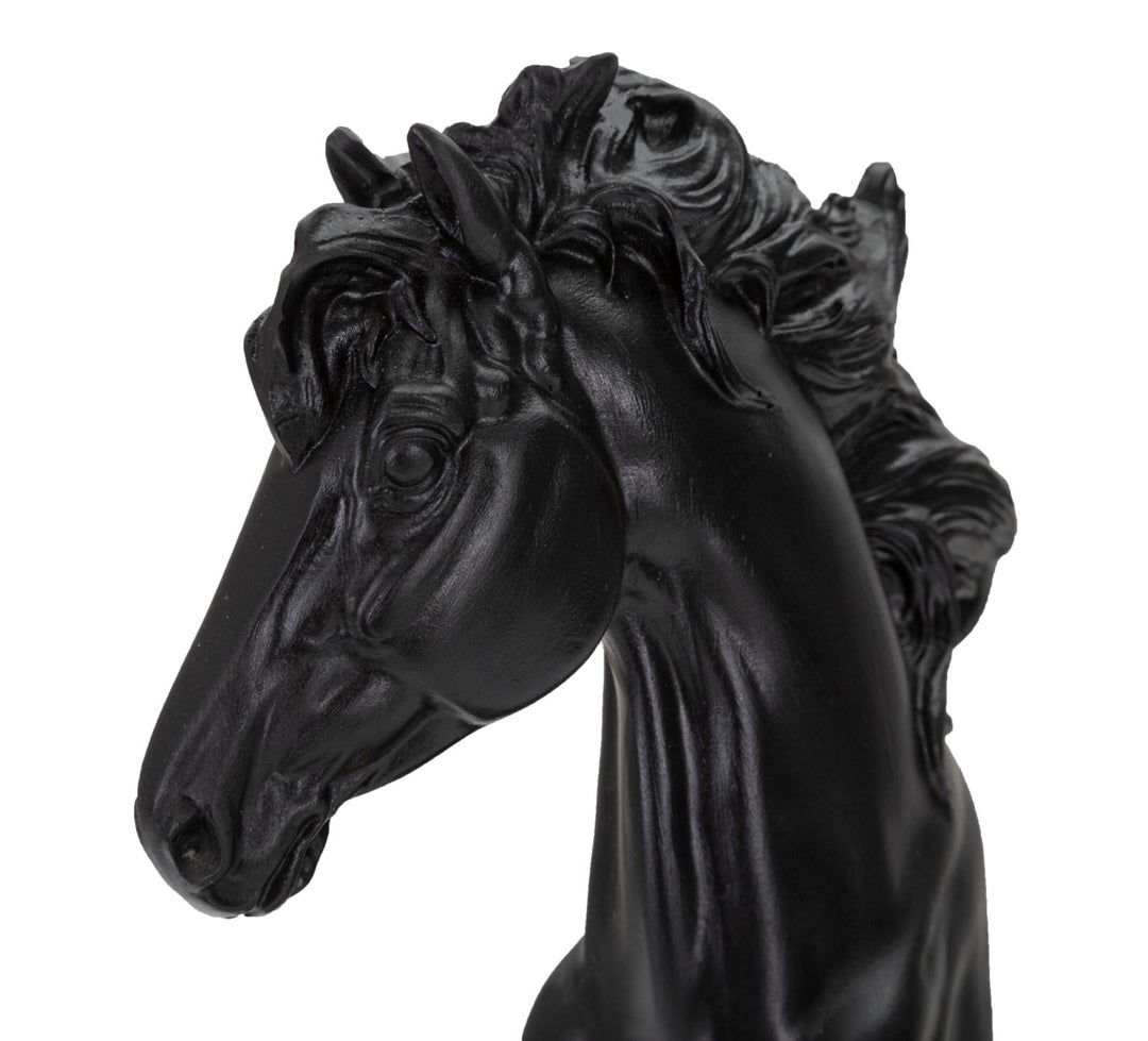 Schwarz & Gold Pferd Schachfigur (Modern Sculpture)