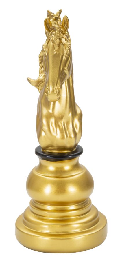 Gold & Schwarz Ritter Schachfigur (Moderne Skulptur)