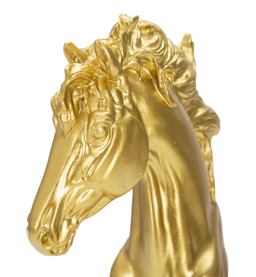 Gold & Schwarz Ritter Schachfigur (Moderne Skulptur)