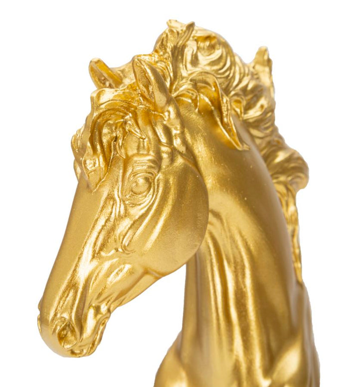 Gold & Schwarz Ritter Schachfigur (Moderne Skulptur)