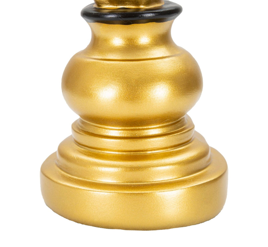 Gold & Schwarz Ritter Schachfigur (Moderne Skulptur)