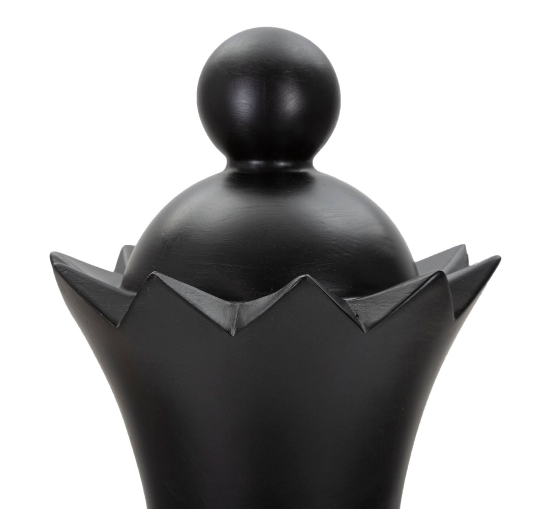 Schwarz & Gold Dame Schachfigur (Moderne Skulptur)